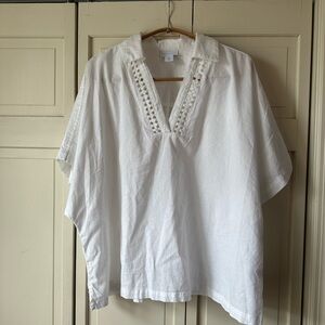 Liz Claiborne Cotton Linen Top